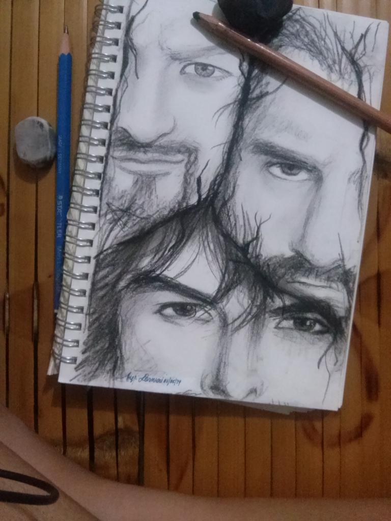 erzamai's tweet photo. Another drawing of Durin's folk #fandomgirl @TheHobbitMovie @RCArmitage #thorinoakenshield #kiliandfili #dwarves http://t.co/iSvfYjKcqb