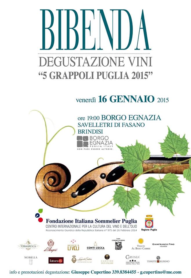 A Borgo Egnazia in degustazione i #5grappoli #Bibenda #Carvinea sarà presente con #Sierma WRT carvinea.com/i-5-grappoli-p…