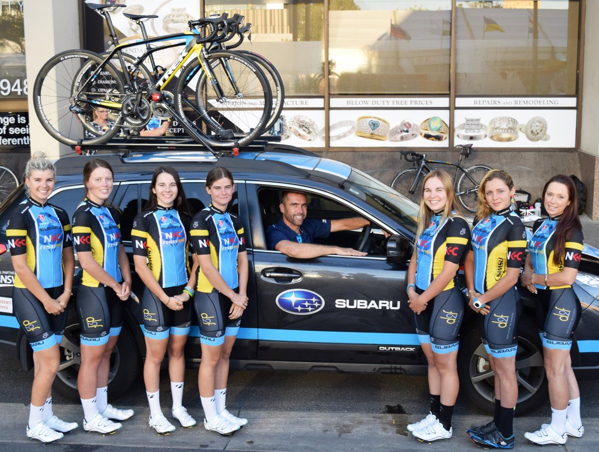 Meet the @SubaruNswisNKC team! All the best for your debut ride #SantosWomensTour #tduwomen! subaru.com.au/active/tour-do…
