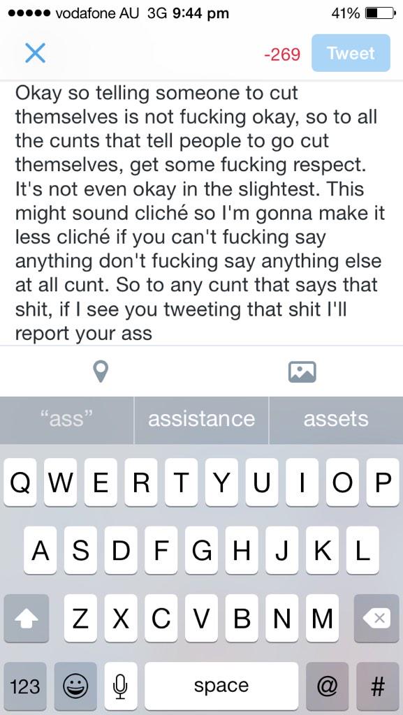 tyler_ivyx's tweet image. Telling people to cut is not okay #getrespect @CALUMISDADDY_AF @ErinGraceBean