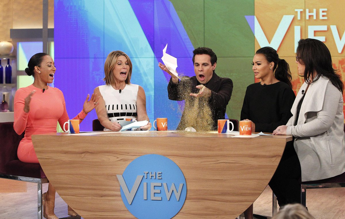 TheView's tweet image. GLITTER BOMB!!! "This was like an anthrax attack..." @macantone on being glitter-bombed #TheView
