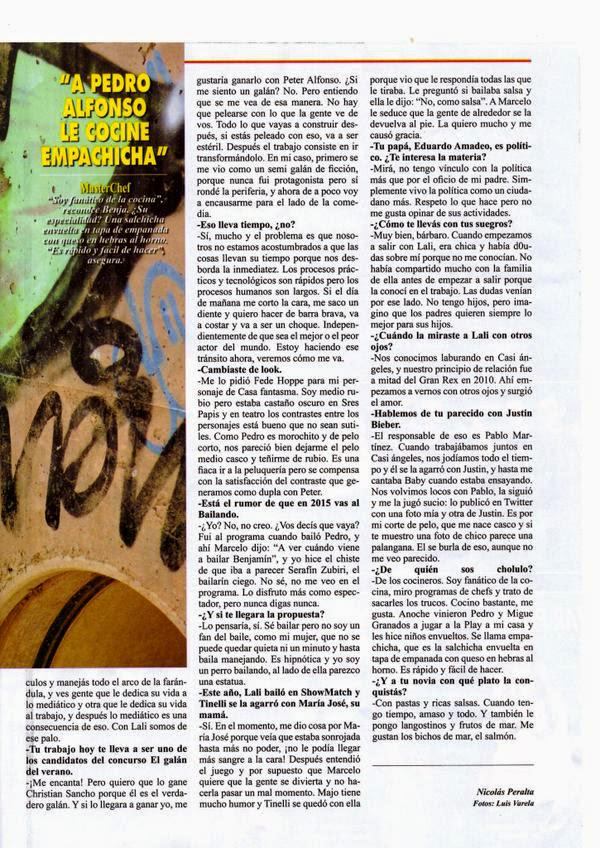 Zlata89's tweet image. Nota de Benja en Pronto benjaminamadeo22.blogspot.com.ar/2015/01/revist… #Amadeistas #Benjali