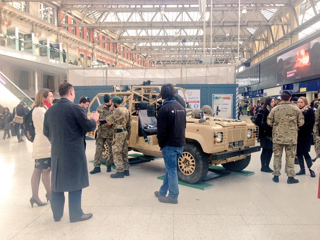 CampaignExpUK's tweet photo. #EVENTSPOT: @BritishArmy's latest recruitment activation in #London Waterloo station! #eventprofs #experiential http://t.co/QwhuQeds3P