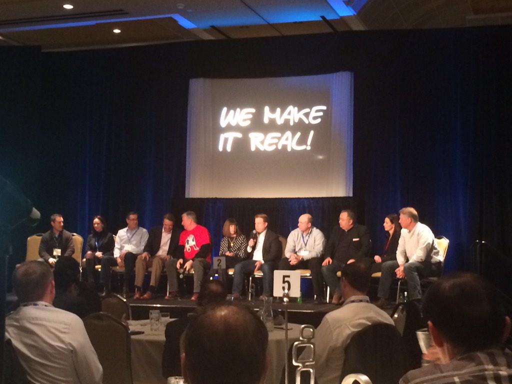 HWachtersbach's tweet photo. #EMCGS Senior Leadership on stage giving strategy to the GS Leaders. Thanks @DinkoEror @sakacc @TomRoloff @BerndtEd http://t.co/mdyUOXjHHX