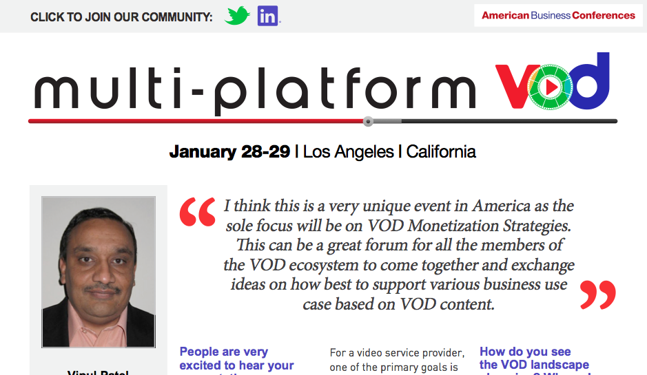multiplatvod's tweet image. Read the exclusive interview with Vipul Patel of @TWC vod-congress-2015.com
