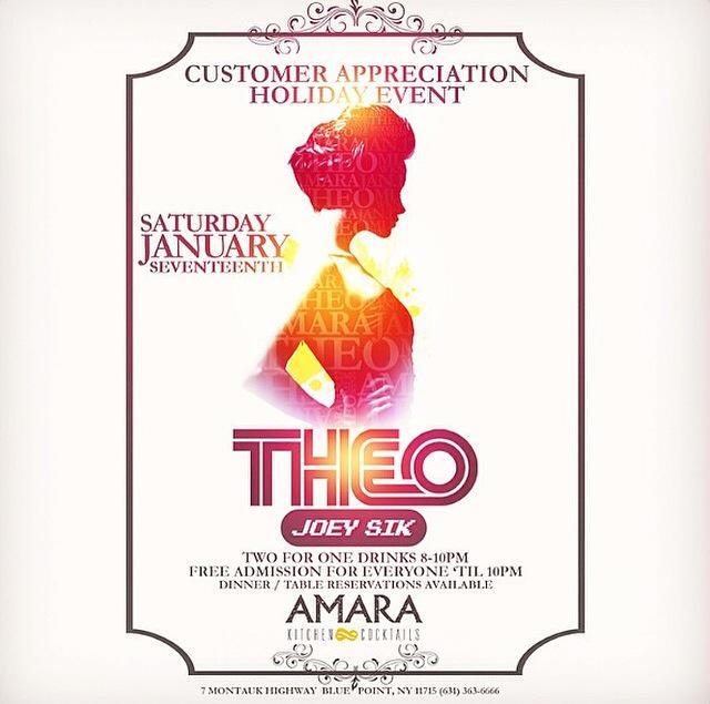 Saturday night <a href="/djtheonyc/">theo</a> and I will be on the set at #Amara Kitchen &amp; Cocktails in #BluePoint #LongIsland c u there
