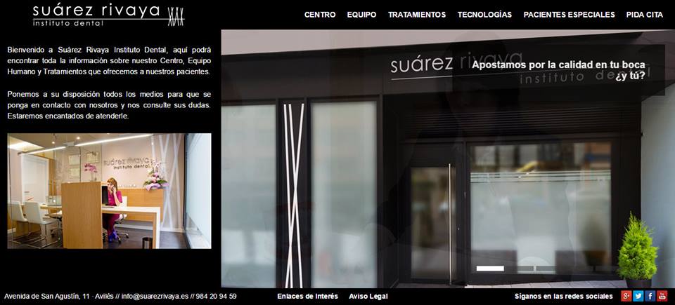 SuarezRivaya's tweet photo. Estrenamos Web. ¿Queréis conocerla?
http://t.co/JuBFByZHis
#aviles, #estetica, #ortodoncia, #implantes http://t.co/CtpThComVo
