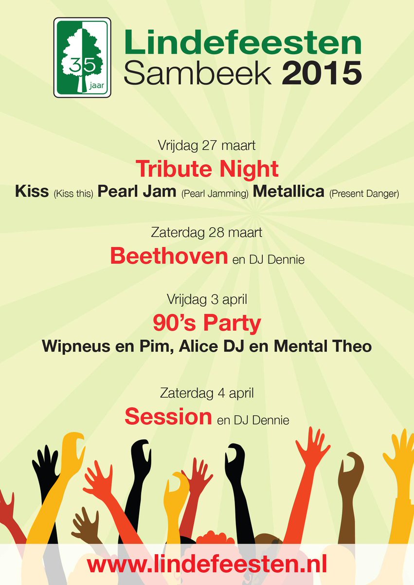 Lindefeesten's tweet photo. Het programma voor de @Lindefeesten 2015 is bekend. Voor meer info kunt u terecht op onze website lindefeesten.nl http://t.co/f4j61wKFEo
