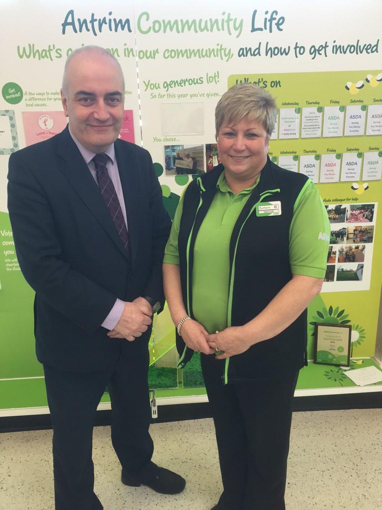 Out on the Antrim ASDA Store meeting Barbara, who focuses on Community life in Antrim <a href="/AsdaFoundation/">Asda Foundation</a>