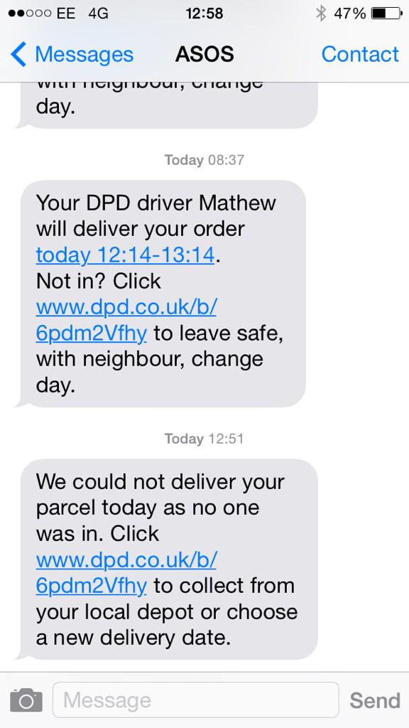 KHetherington1's tweet photo. Why didn't you try next door like math!!!! FFS you know this #dpdproblems http://t.co/4pvxU5uQKc