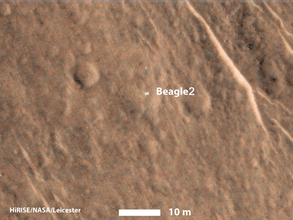 newscientist's tweet image. Beagle 2 spotted on Mars after 11 years - and might have data we can one day retrieve ow.ly/HqztR #beagle2