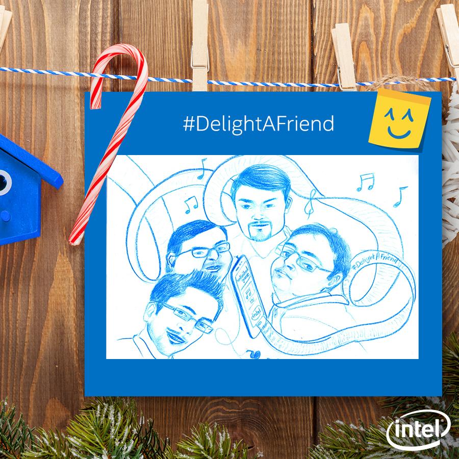 oye_gujju's tweet photo. Thanks @IntelIndia for the Awesome Sketch really so awesome Experience seeing #DelightAFriend Cc @kp_85 @Manavparekh http://t.co/YnyutobgLt