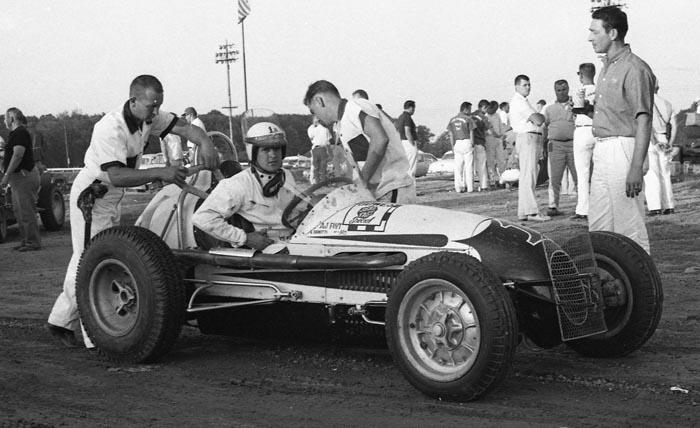 Hey that\s us! Happy 80th Birthday to AJ Foyt! Here he is in 1961 ready to race @ Lancaster Speedway 