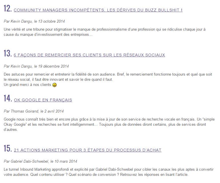 FranckyPedia's tweet image. [#BestOf2014 #1m30] - Best-of 2014 : les 15 meilleurs articles du blog 1min30 : bit.ly/1yqVAEO via @1min30