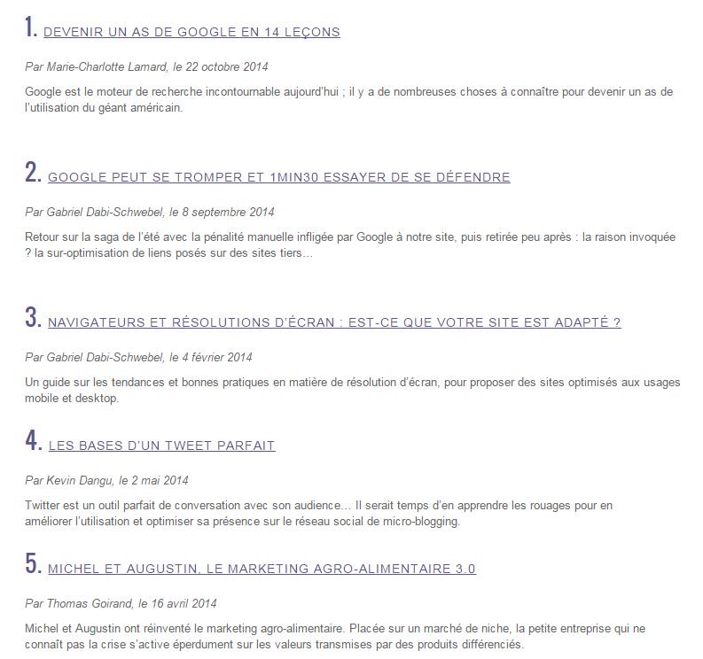 FranckyPedia's tweet image. [#BestOf2014 #1m30] - Best-of 2014 : les 15 meilleurs articles du blog 1min30 : bit.ly/1yqVAEO via @1min30