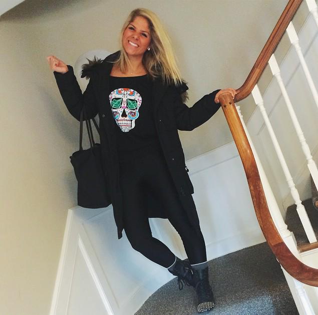 AlphaPhiOSU's tweet photo. Showing off our ΑΦ pride with one of our PHIerce &amp; favorite shirts 💀designed by alumn sister @ohhyouclancyhuh #goaphi http://t.co/cwdhu0TuOH