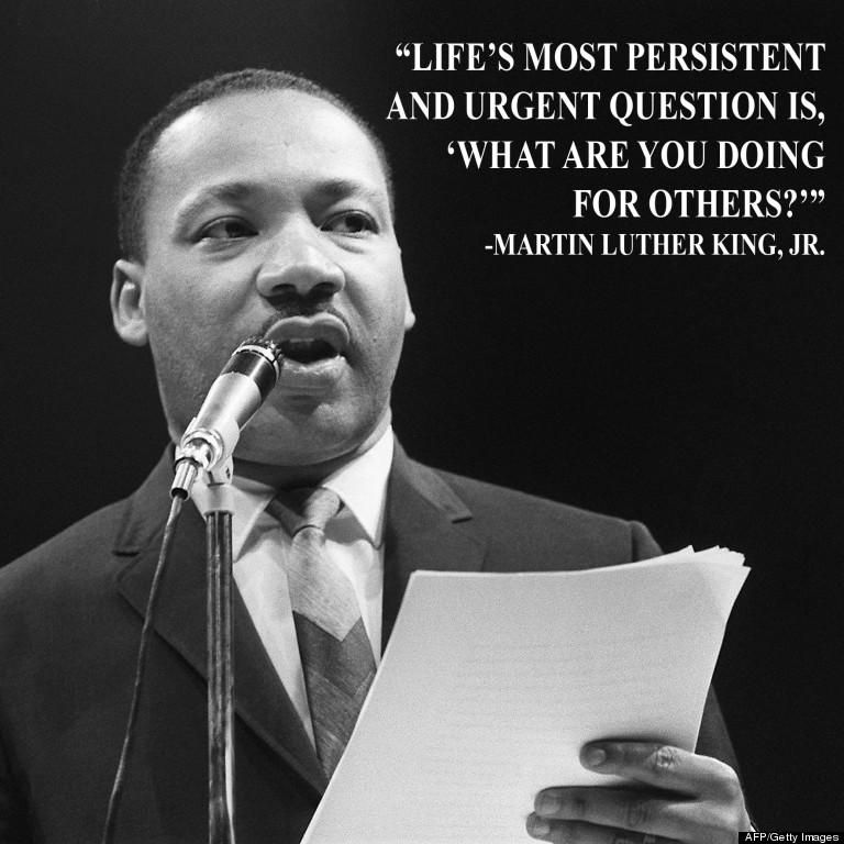 blackvoices's tweet photo. "What are you doing for others?" - Dr. King. Show us how YOU give back! Tag a pic #HPImpact and we may feature it! http://t.co/wQpaYw5spn