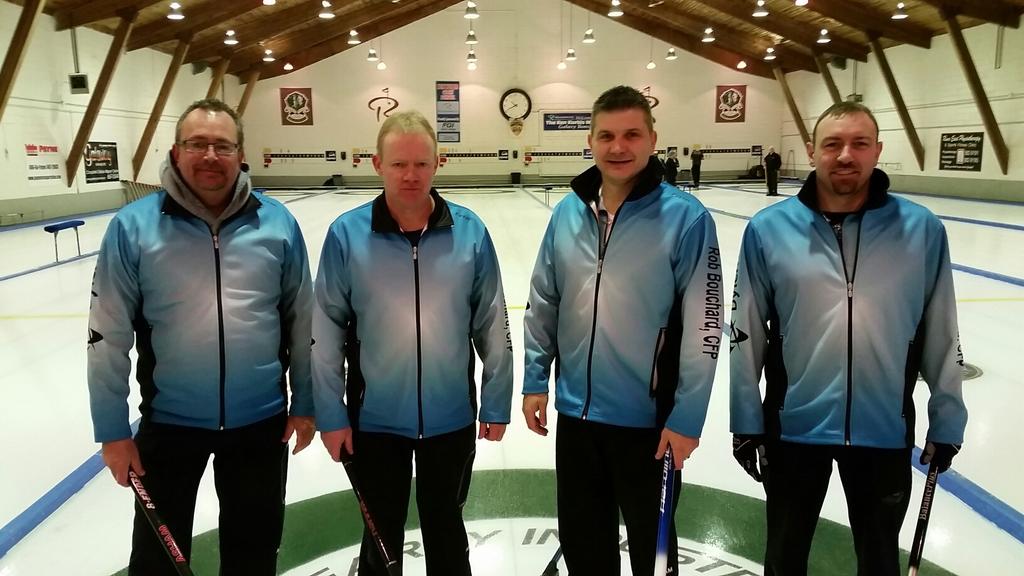 rossmerecc's tweet photo. Congrats Ray baker,Wes jonasson,Sheldon Oshanyk,Justin Reischek-Our first team of the draw winners #curlingMOB http://t.co/U6sIuiJyw1