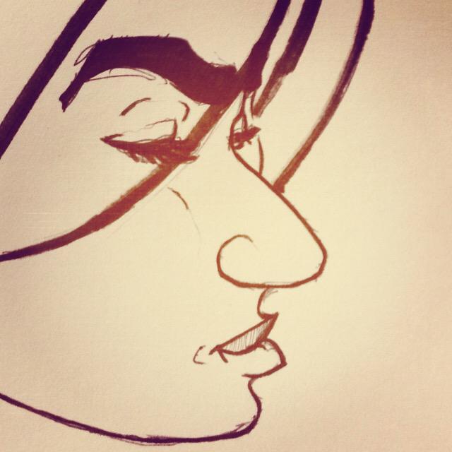 Pen and Copic marker