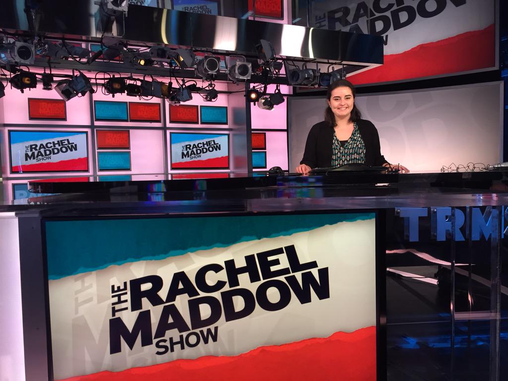 wardMG's tweet photo. Yesterday was my last day @maddow. What an incredible & talented team. I'm so thankful! #nbcudream #npinterns http://t.co/e23uQD8aps