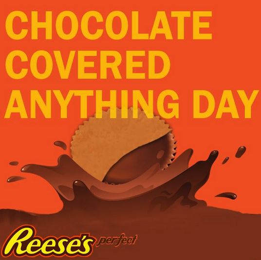 InfluensterCB's tweet photo. Every day is a chocolate covered day...but ESPECIALLY Friday. #ReesesSpread @ReesesPBCups http://t.co/HcS81K4hYH