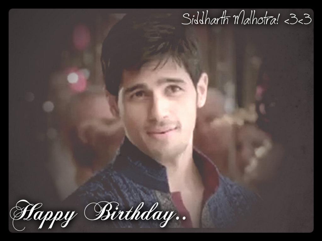 Wishing Sidharth Malhotra a Very Happy Birthday....! 