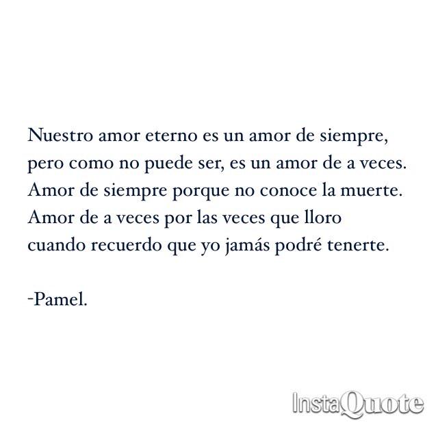 Amor de siempre, amor de a veces.