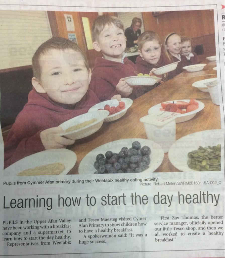 We made the @SWEveningPost !! <a href="/TescoMaesteg/">Tesco Maesteg</a> <a href="/DavidWeetabix/">David Hartshorn </a> #healthybreakfasts