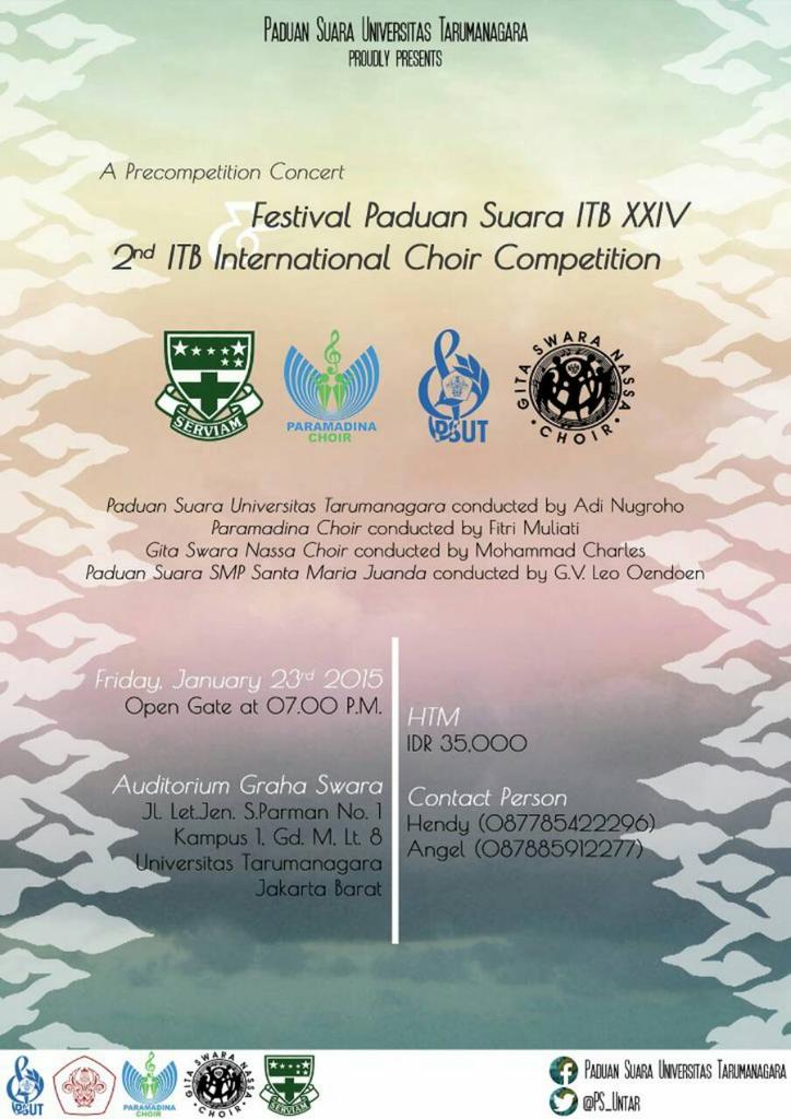 PS_Untar's tweet photo. @UPS_Unidayan saksikan @PS_Untar @paramadinachoir @GSNchoir &amp; PS SMP Santa Maria pada konser pra-kompetisi kami. http://t.co/vvXpg0HJ0n