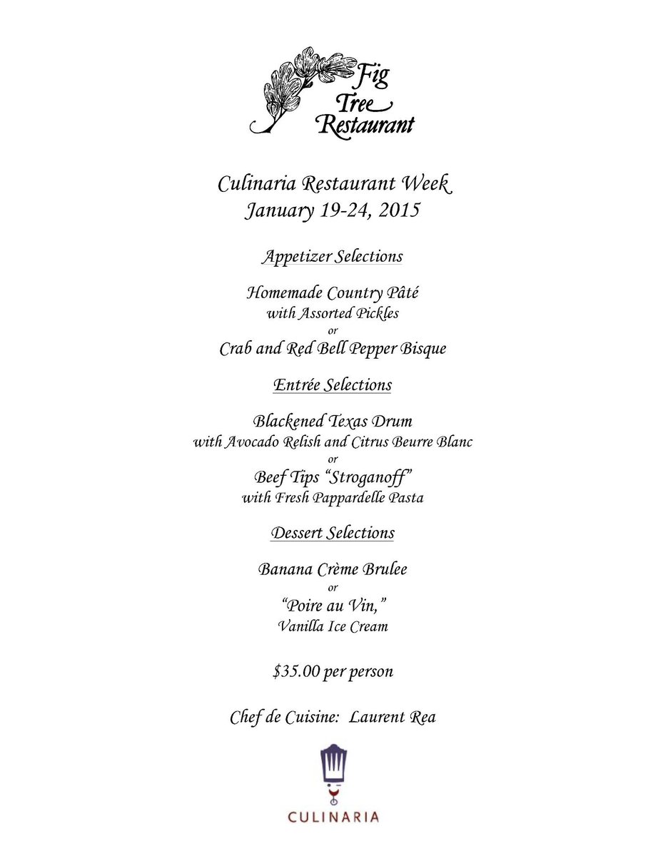 FigTreeSATX's tweet photo. San Antonio Restaurant Week Starts Monday #FigTreeSATX #FineDining #RiverWalk #SanAntonio #Culinaria #EatDrinkGive http://t.co/mKLoYbeNAB