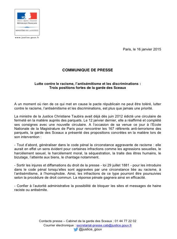 RT <a href="/justice_gouv/">Ministère de la Justice</a> Des mesures concrètes pour lutter contre le racisme et l'antisémitisme. presse.justice.gouv.fr/archives-commu…