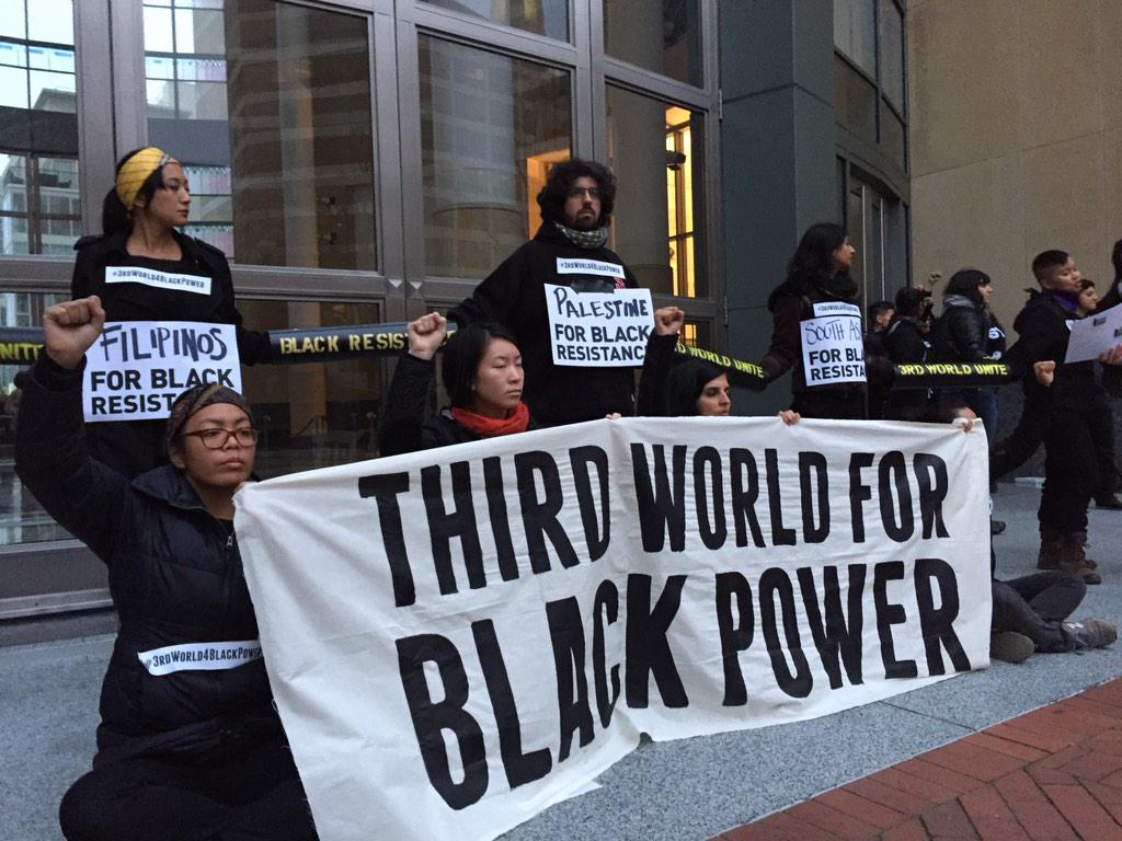 DasherLogistics's tweet photo. Activists at #3rdworld4blackpower is Palestinian, Korean, Chinese, Filipino, Chicano and more #ReclaimMLK http://t.co/CwReB5BVFu