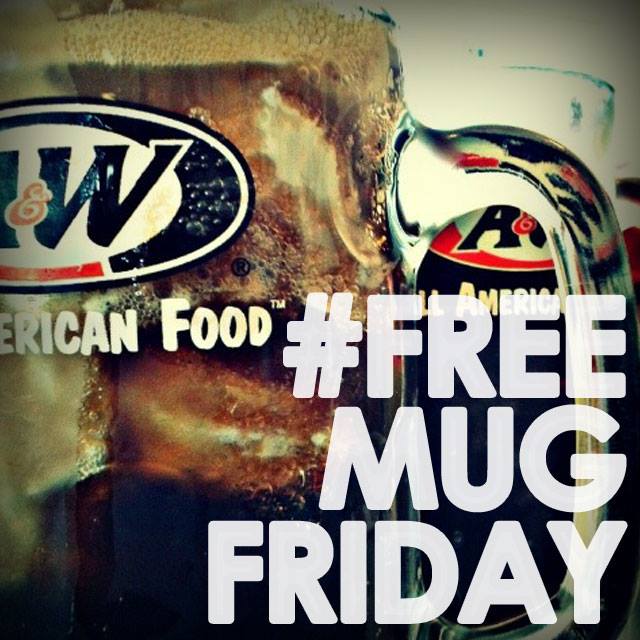 awrestaurants's tweet photo. Time for a #FreeMugFriday giveaway! FOLLOW and RT for your chance to win an A&amp;W mug! http://t.co/KCY2fkPEhv