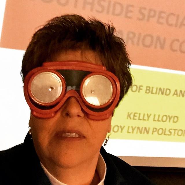 DrFloraIndy's tweet photo. Learning more about our Blind and Low Vision program #makingadifferenceforall My vision today was temporarily imp... http://t.co/loCDLjlwEQ