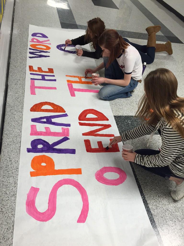 BVNWnews on Twitter "Students work on a poster for the "Spread the