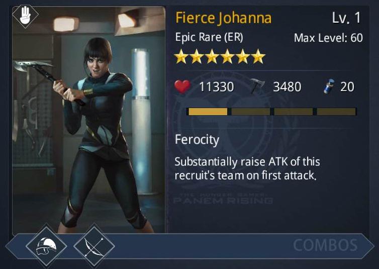 Play the Mini-Game to win Fierce Johanna! Substantially raise team’s ATK upon first attack with her Ferocity!