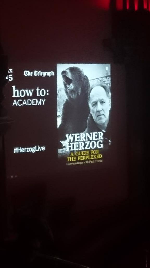 MayaVuckovic's tweet photo. #HerzogLive http://t.co/9JpiU3cnOE