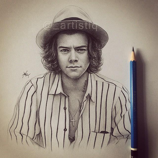  1d drawing harry styles hazza one direction - image 2399789 by 
