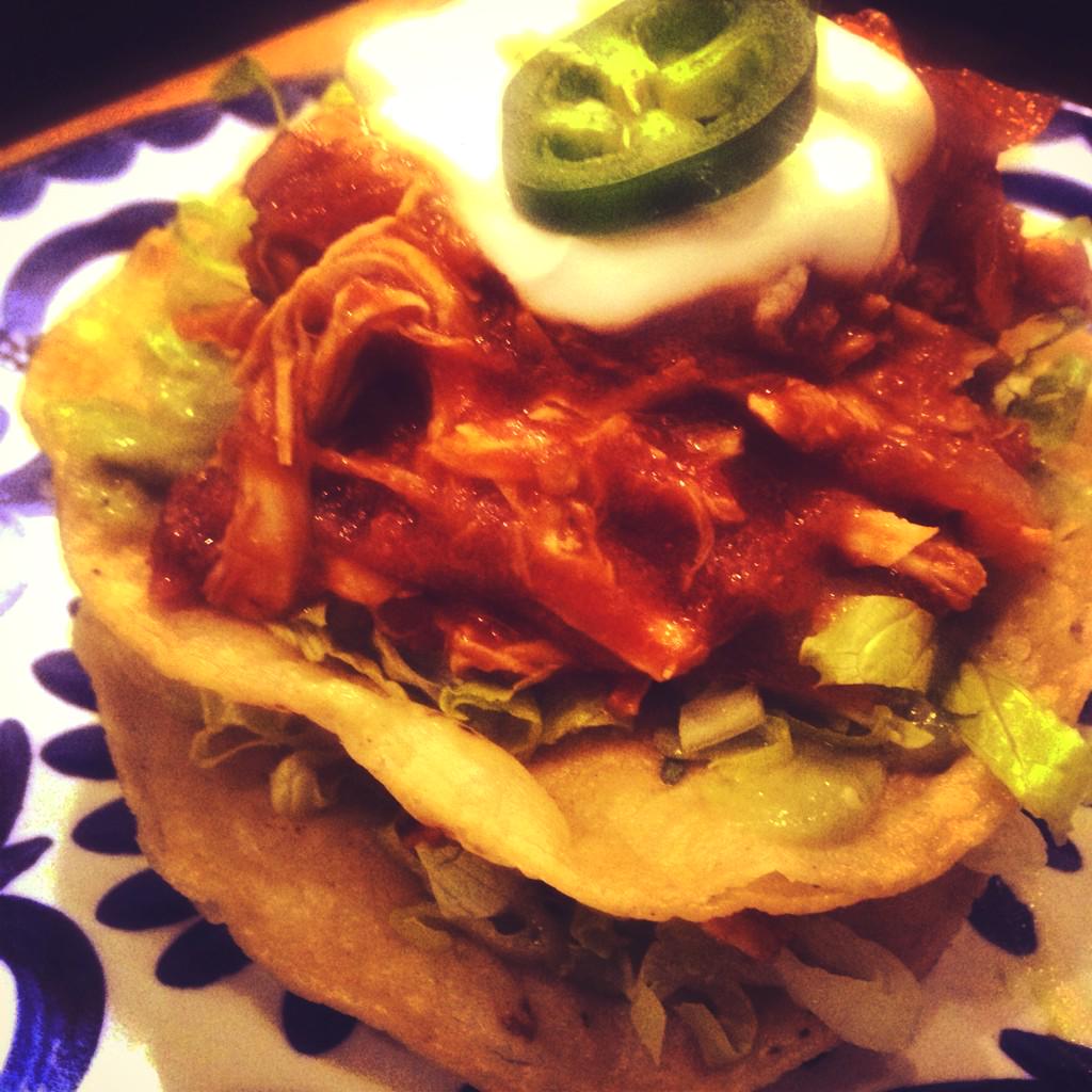 Cenizatoronto's tweet image. Double decker #tostada de tinga is our @FondaLola special tonight ! #mexicanfiesta #secondBatch #fondaspecial