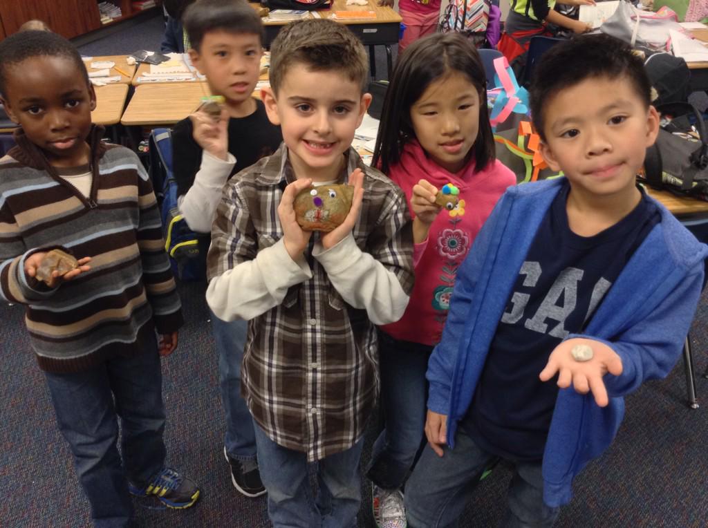 MrsJDyer's tweet photo. Big day in science! Had a geoscience guest speaker &amp; decorated our pet rocks http://t.co/BrhEwEHkmr