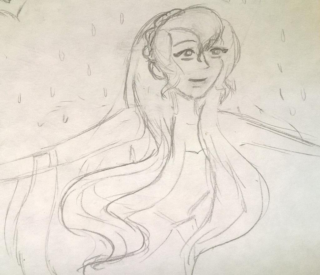 ImaginativeArt's tweet image. had an idea where 3 sisters have elements of the earth &amp;amp; 1 of them fell in ❤ w/ a human #sketches #usingimagination