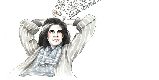 themarginalian's tweet photo. Susan Sontag, who would’ve been 82 today, on art – her diary musings, illustrated by @wendymac http://t.co/7GMsWFpmGJ http://t.co/Vrpi0VDNPP