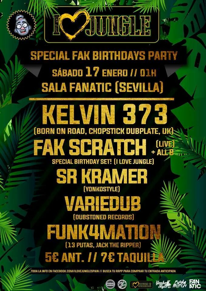 AllBmusic's tweet photo. #January17 @SalaFanatic #JunglePrty by @ilovejunglecrew with #kelvin373 #srkramer #Variedub @FakScratch & @AllBmusic http://t.co/Cp3HKc6NGm