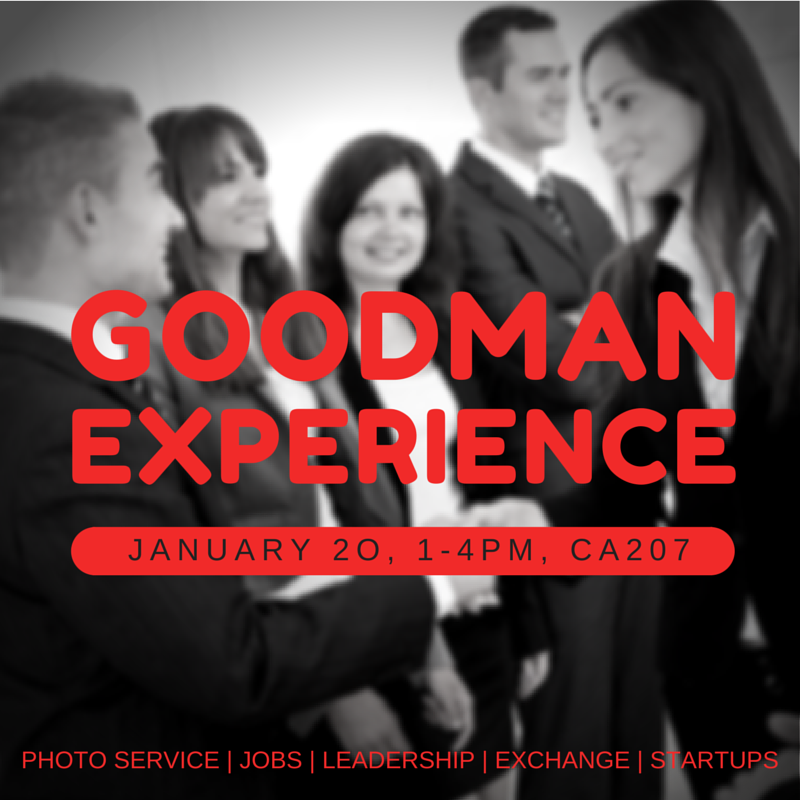 TheGoodmanBSA's tweet photo. Great business students need great LinkedIn photos! #GoodmanExperience can help this Tuesday! http://t.co/AZXesre5Xi http://t.co/pKURLnsc5O