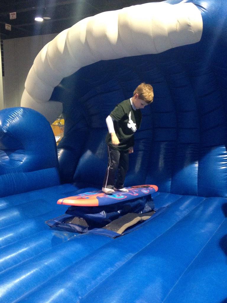 AtlantaBoatShow's tweet image. Hang ten! Be sure to get your turn on the #RoboSurfer before the weekend is over! #AtlantaBoatShow