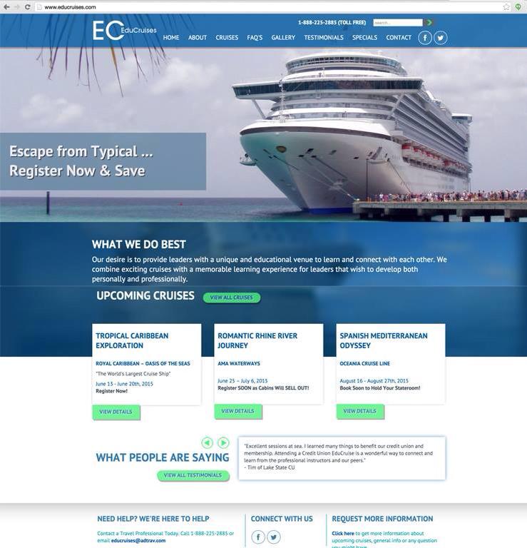 educruises's tweet photo. Have U visited our new website this year? If not, now's the time 2 &amp; book a conference cruise today! CU There!! http://t.co/UUvdor1x3Q