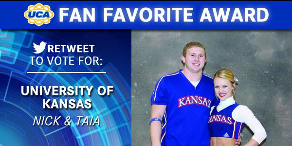 UCAupdates's tweet photo. RT to vote NOW for Nick &amp; Taia! #UCAnationals http://t.co/uxwsXCkYEu