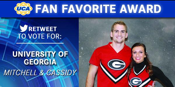 UCAupdates's tweet photo. RT to vote NOW for Mitchell &amp; Cassidy! #UCAnationals http://t.co/Z5hLopPQJj
