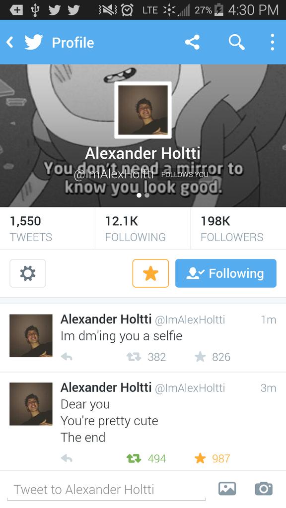 _marianaoxo's tweet image. Thank you babe @ImAlexHoltti #MeAlex