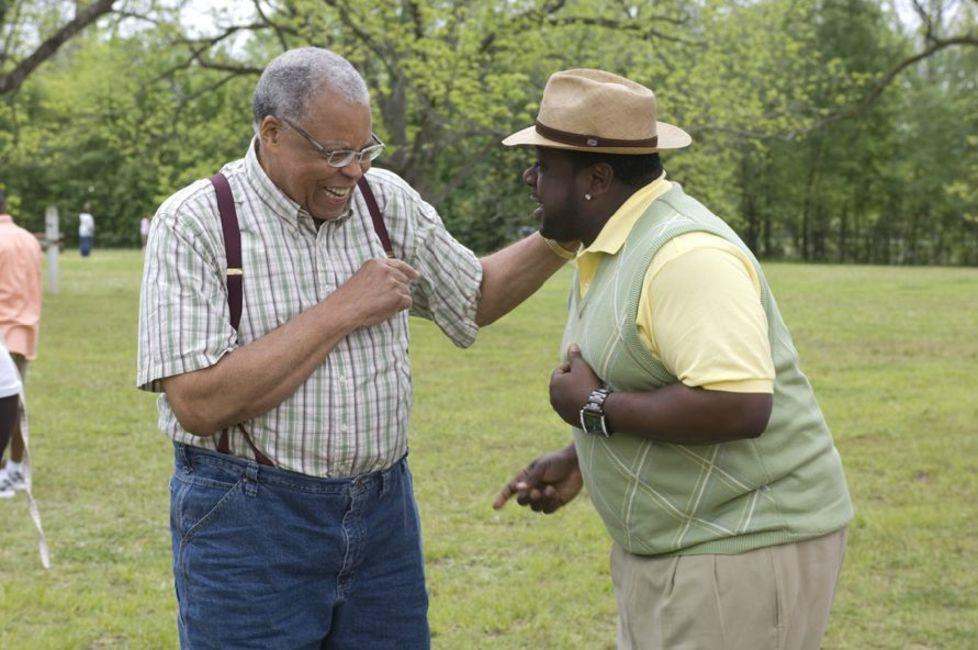 James Earl Jones and Cedric the Entertainer in WELCOME HOME, ROSCOE JENKINS  2008.  Happy birthday Mr. Jones. 